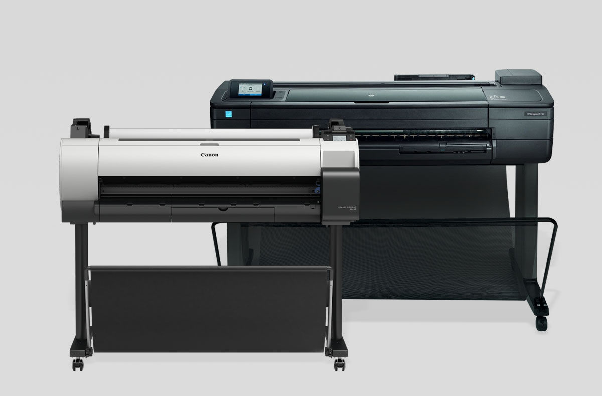 Canon imagePROGRAF and HP DesignJet Wide Format Printers